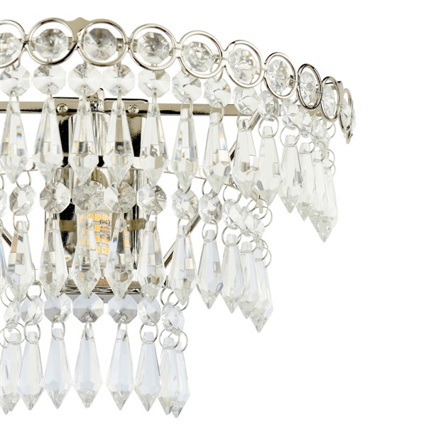 (image for) Laura Ashley Enid Wall Light Faceted Glass and Polished Nickel